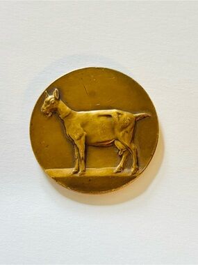 Vintage Belgium Ministry Of Agriculture Goat Breeds Award Medal